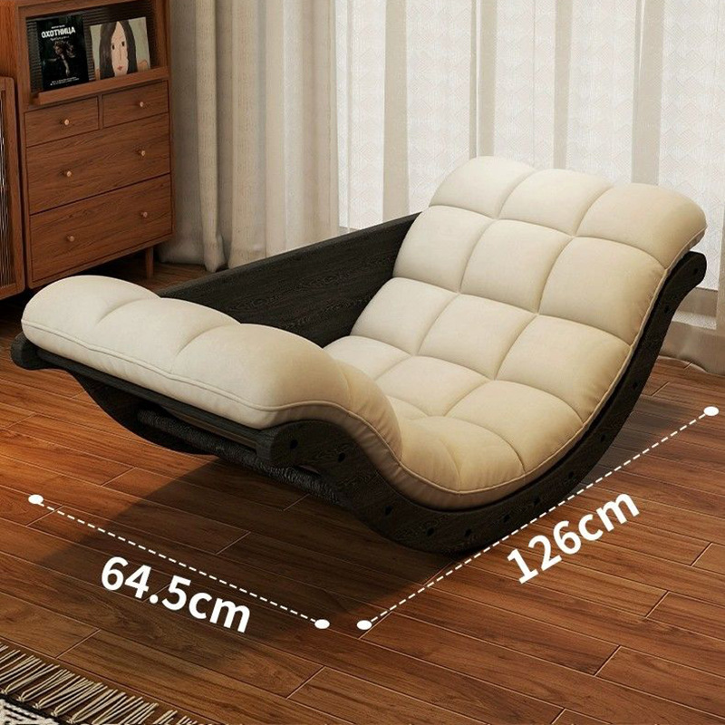 Banana Rocking Chair Recliner Balcony Home Sofa Chair Living Room Single Casual Lazy Retro Sofa for Small Apartment
