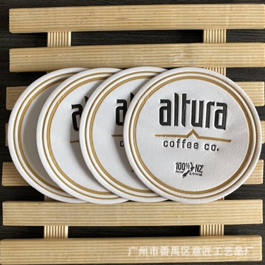 Factory-Made Disposable Coasters, Hotel Rooms 4+1 Tissue Paper Wax Bottom Coasters with Customized Logo Patterns