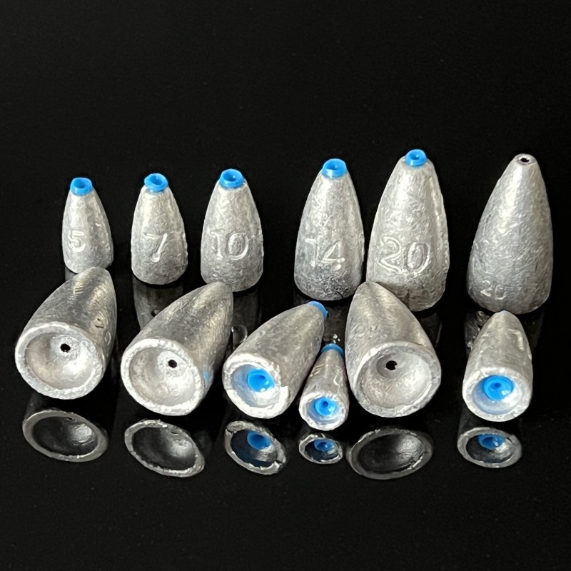 Luya bullet lead concave bottom Luya bullet lead wholesale plastic heart ordinary Texas fishing group Luya lead pendant fishing gear