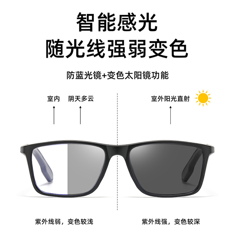 New Photochromic Reading Glasses for Men and Women, Silicone Sports Anti-Slip, Indoor and Outdoor Dual-Use, Anti-Blue Light Reading Glasses