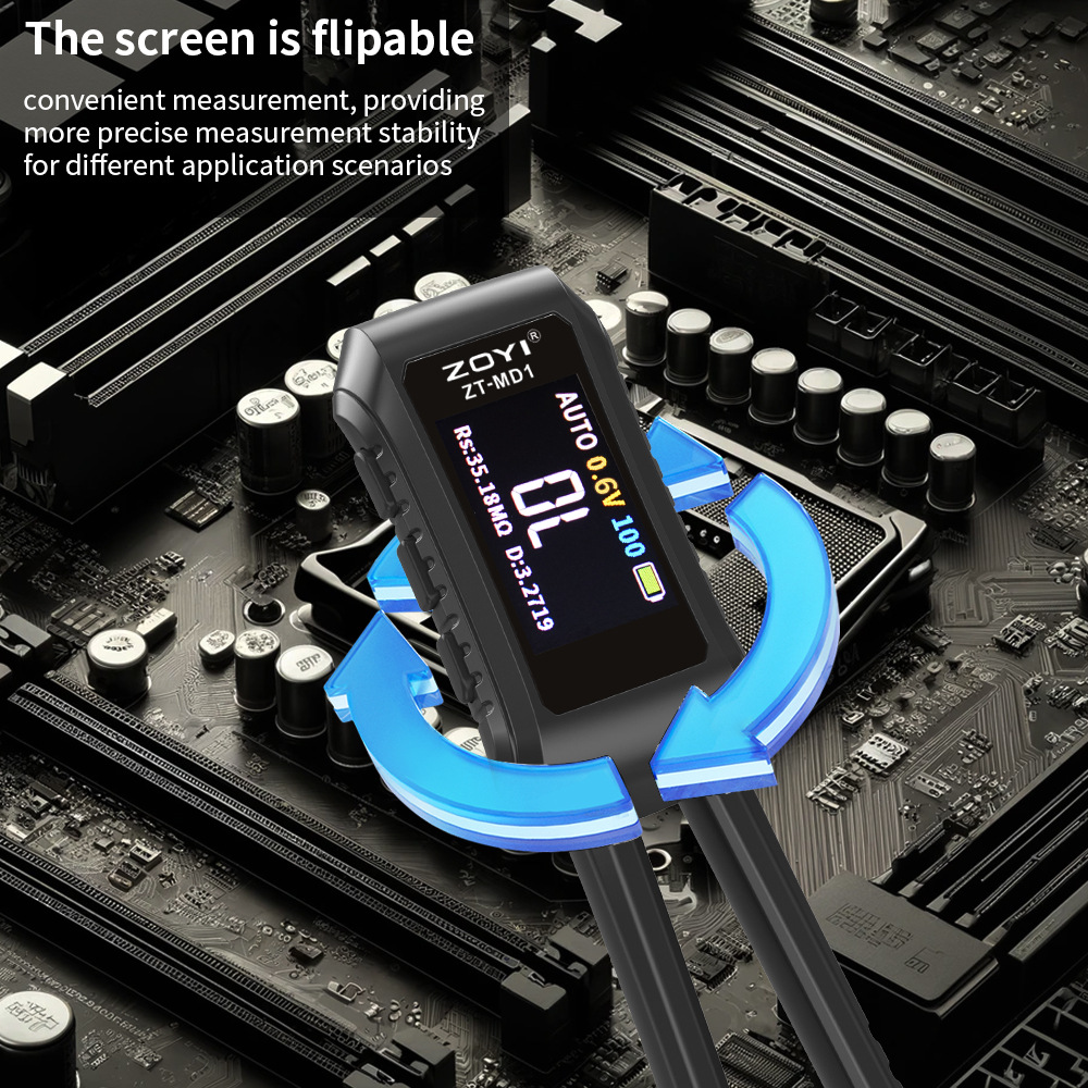 ZOYI Zhongyi Intelligent Digital LCR Tweezers Bridge ZT-MD1 Patch Resistance Inductance Capacitor Components Test