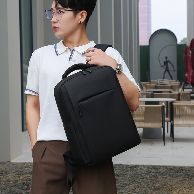Business Travel Backpack Computer Backpack with Printed Logo Travel Bag Multi-Purpose Men's Simple and Lightweight Commuter Backpack