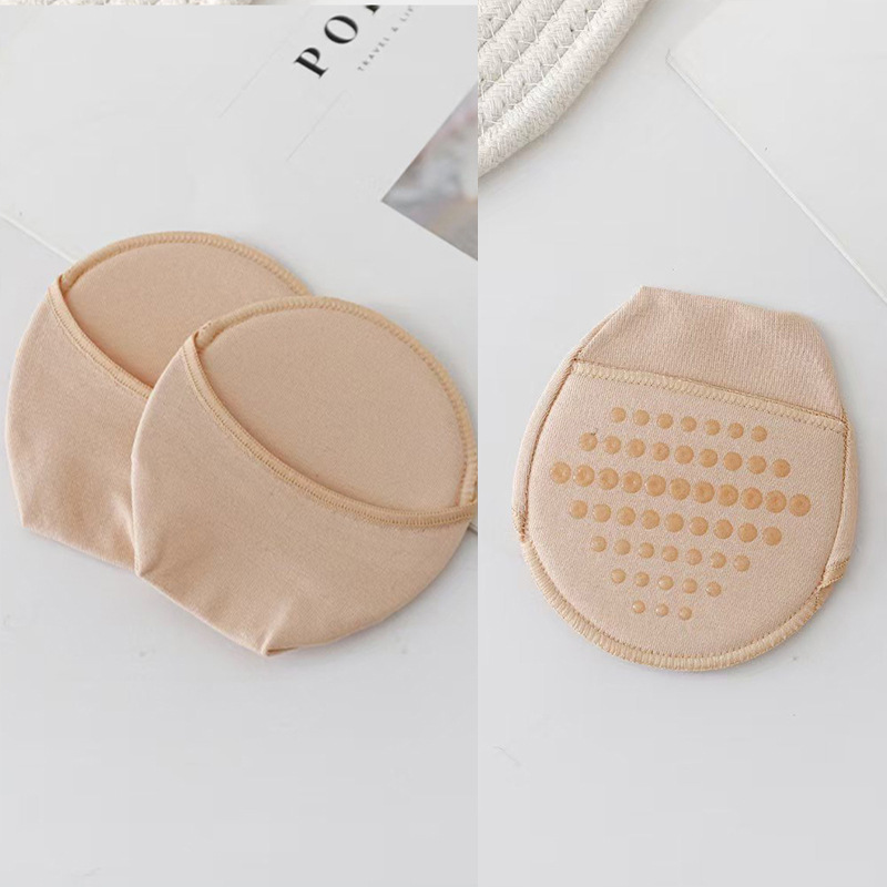 Non-Slip Pure Cotton Half Socks, Ultra-Thin Invisible Sweat-Absorbent Forefoot Pads, Elastic Women's High Heel Forefoot Pads, Half-Foot Socks