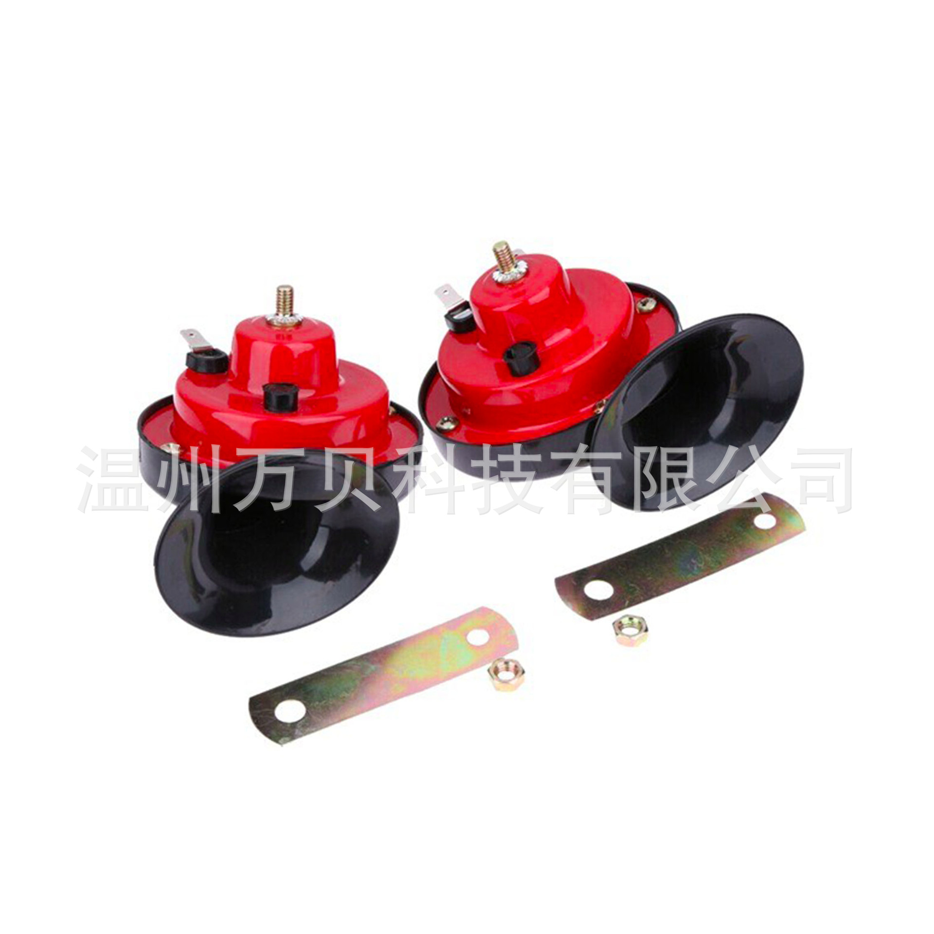Car snail horn manufacturers wholesale motorcycle modified 12V high and low double tone whistle electric horn a pair of 12V