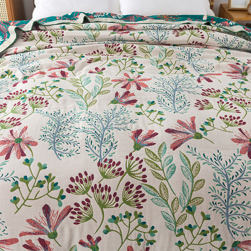 Cotton Towel Quilt Coverable Bed Sheet Summer Quilt Sofa Blanket Office Lunch Blanket Extra-large Thickened Gauze Blanket