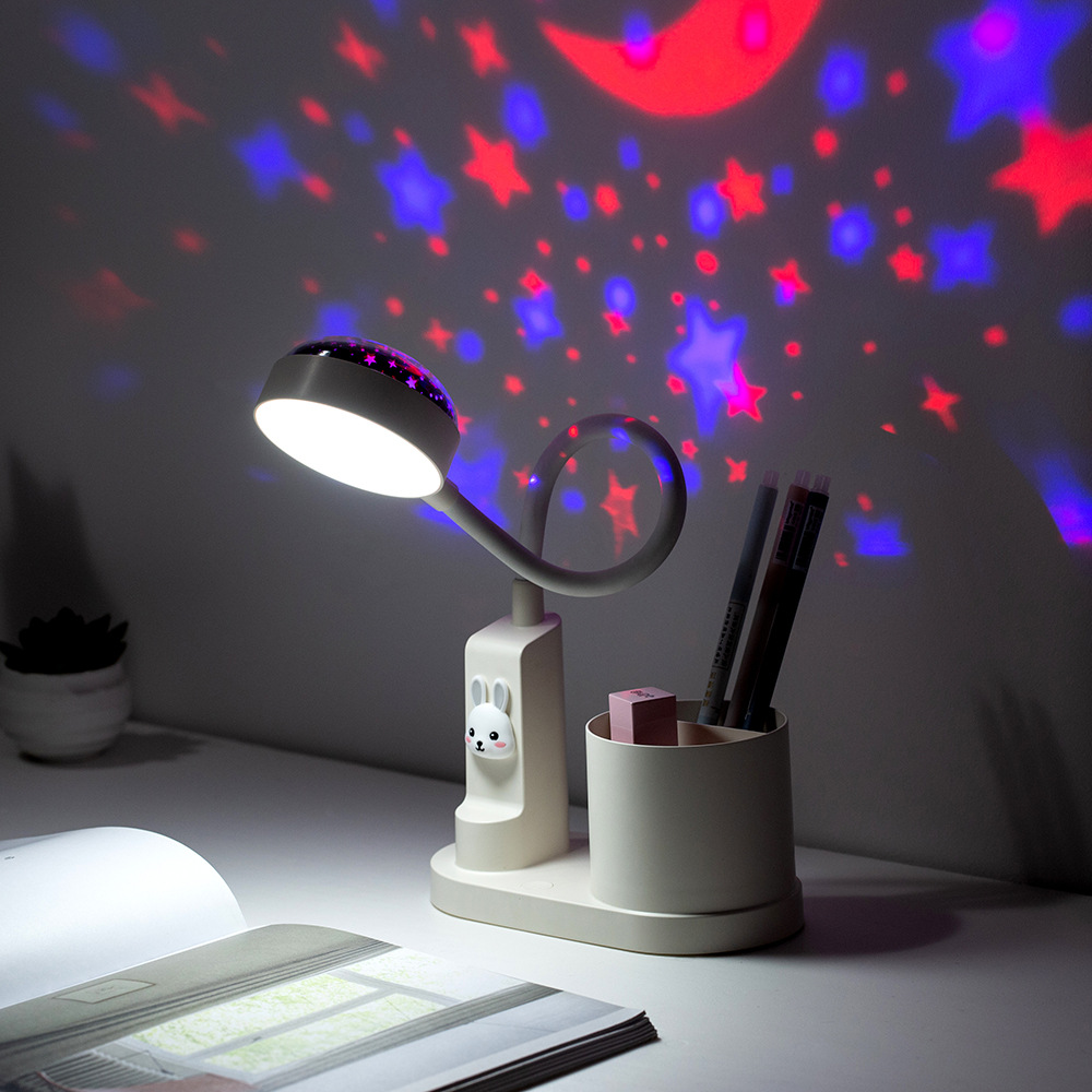 New student dormitory desk usb rechargeable eye protection phantom pen holder table lamp two-in-one reading bedside night light