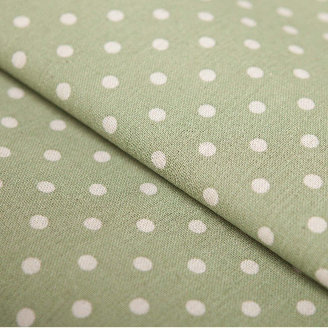 Export Korea printed home textile fabric little water Jade washed cotton and linen clothing curtain fabric handmade materials