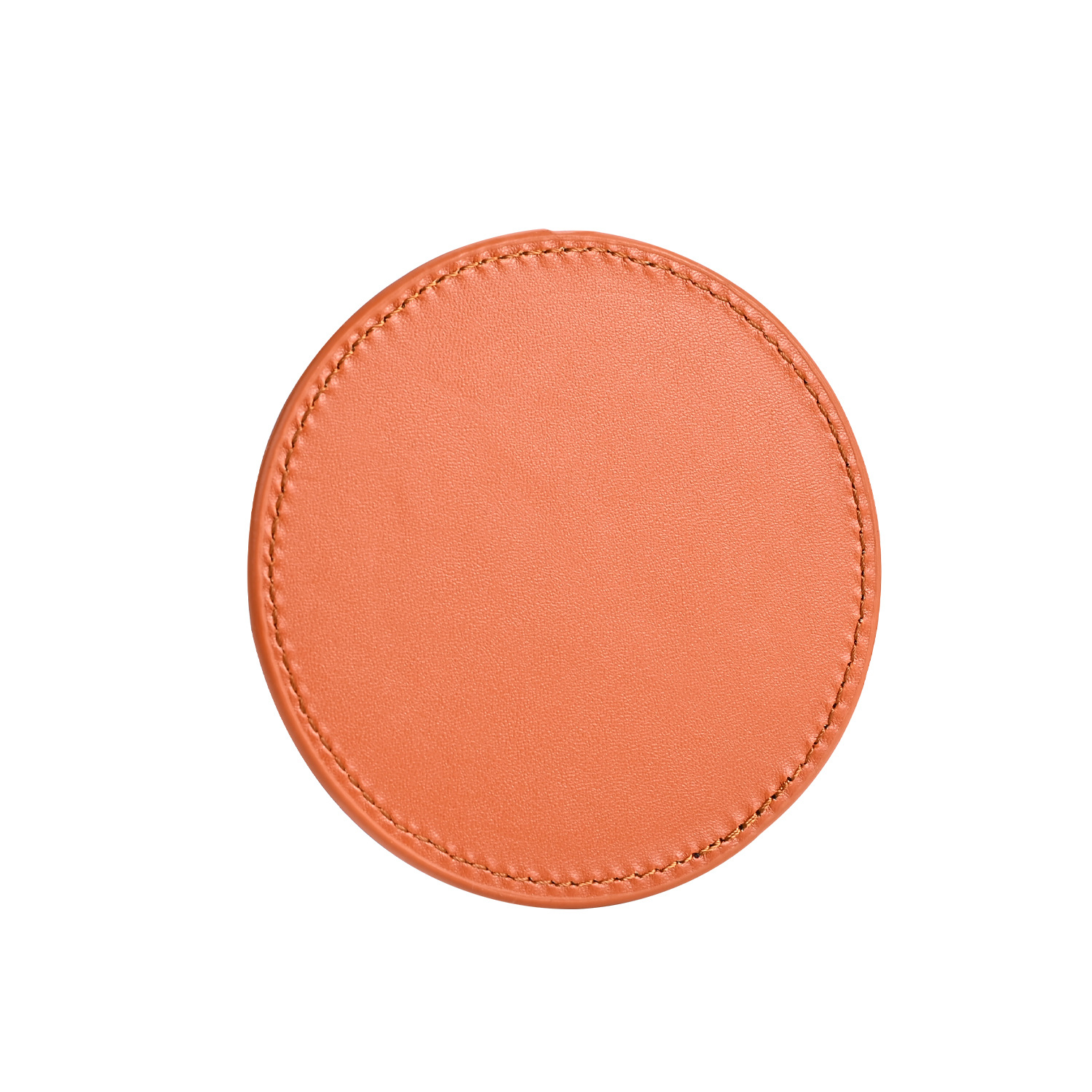 PU Coaster Round Custom Leather Coffee Mat Tea Mat Creative Waterproof Simple Non-Slip Solid Color Double-Sided Heat Insulation Mat