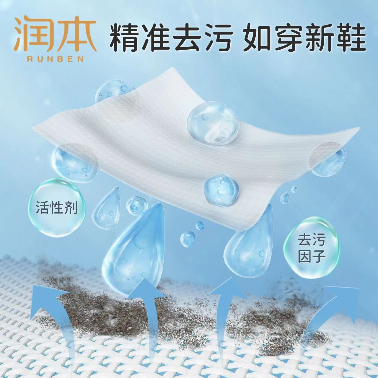 (Ys) Runben White Shoe Cleaning Wipes, Shoe Cleaning Agent, Shoe Cleaning, No Brushing, Stain Removal, Shoe Cleaning