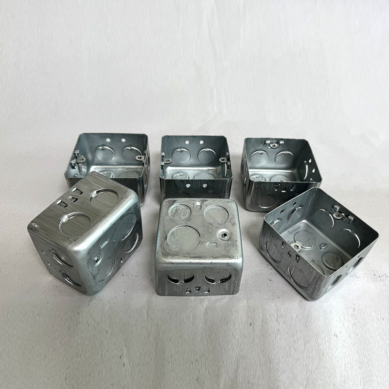 86H50 Stretch Box Concealed Metal Junction Box Socket Fixed Bottom Box Manufacturer Customized Universal Iron Box Through-Beam Box