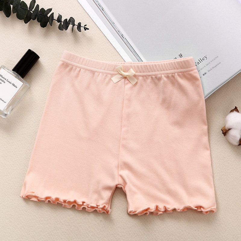 New Summer Girls' Modal Safety Pants, Anti-Exposure Kidsren's Pants, Bow Three-Quarter Pants, Leggings, Girls' Underwear