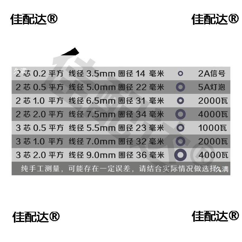 Spring wire 2 core 3 core 4 core PU telescopic spiral cable GB copper core cable black high elastic power cord