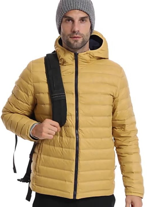 Amazon Reversible down Jacket with Custom Embroidered Logo, Couple Style, Lightweight Hooded Jacket, Lightweight and Warm