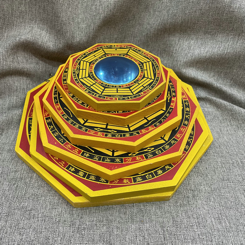 Factory supply 8 inch Four Seasons convex concave color Bagua compass Bagua pendant concave mirror convex mirror crafts