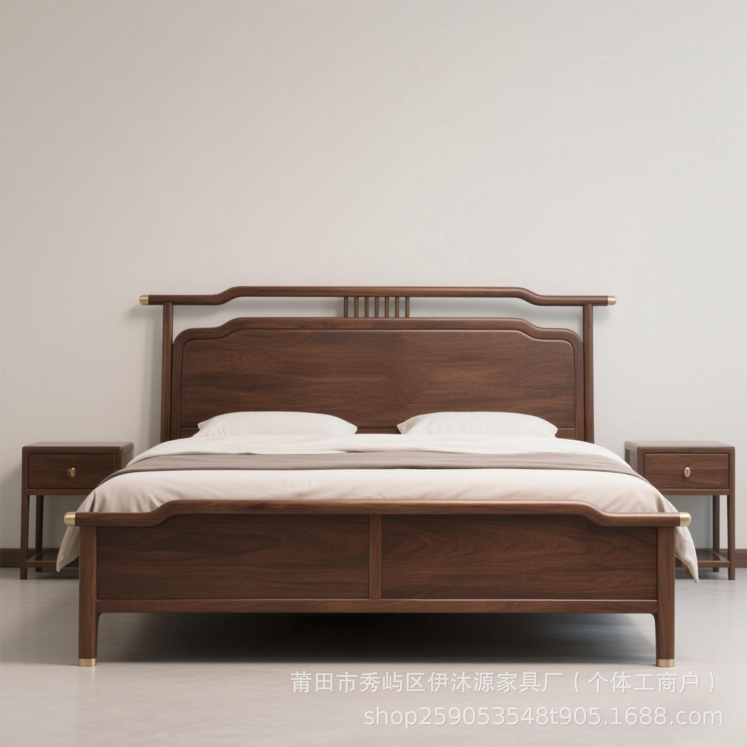 Новая китайская кровать из массива дерева для главной спальни, свадебная кровать, двойная кровать в китайском стиле