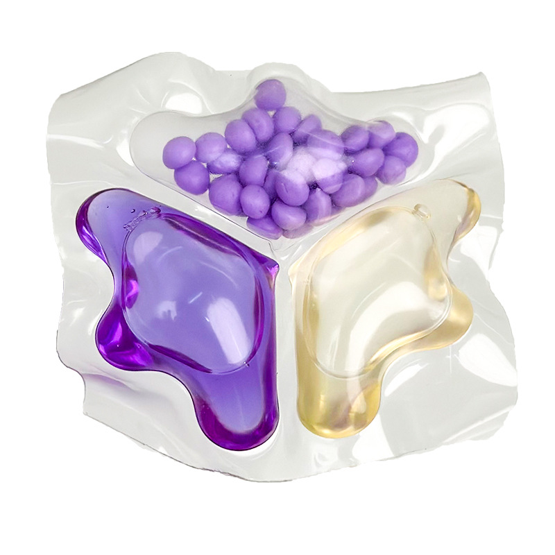 Cross-Border Three-Chamber 8g Enzyme Laundry Beads, Fragrance Beads, Three-In-One Deep Stain Removal 3D Capsules with Long-Lasting Fragrance