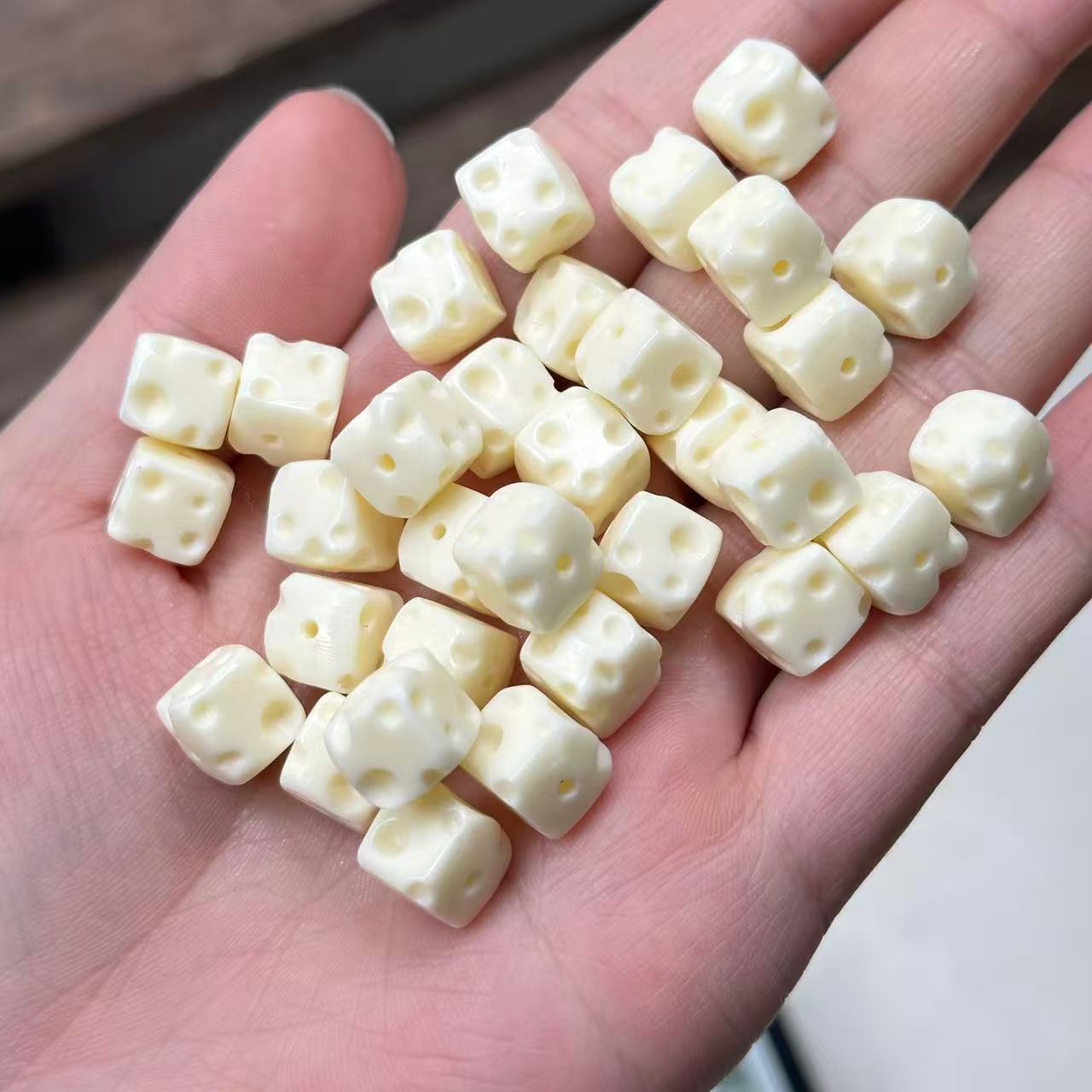 Слоновая кость сырная сахарная кубиковая резьба с бусинами DIY браслет из плодов бодхи супер милые аксессуары