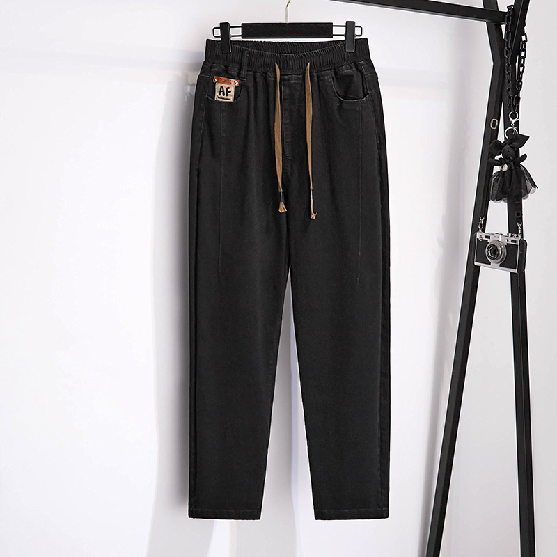 plus size women's 200/300kg Denim pants high waist slim casual loose slim Torre pants 3375