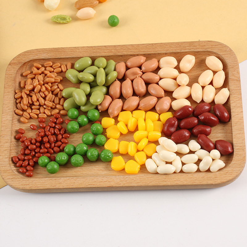 1:1 Simulated Grains 100g Packed Simulated Food Red Dates, Lotus Seeds, Corn, Rice, Peanuts and Soybean Models