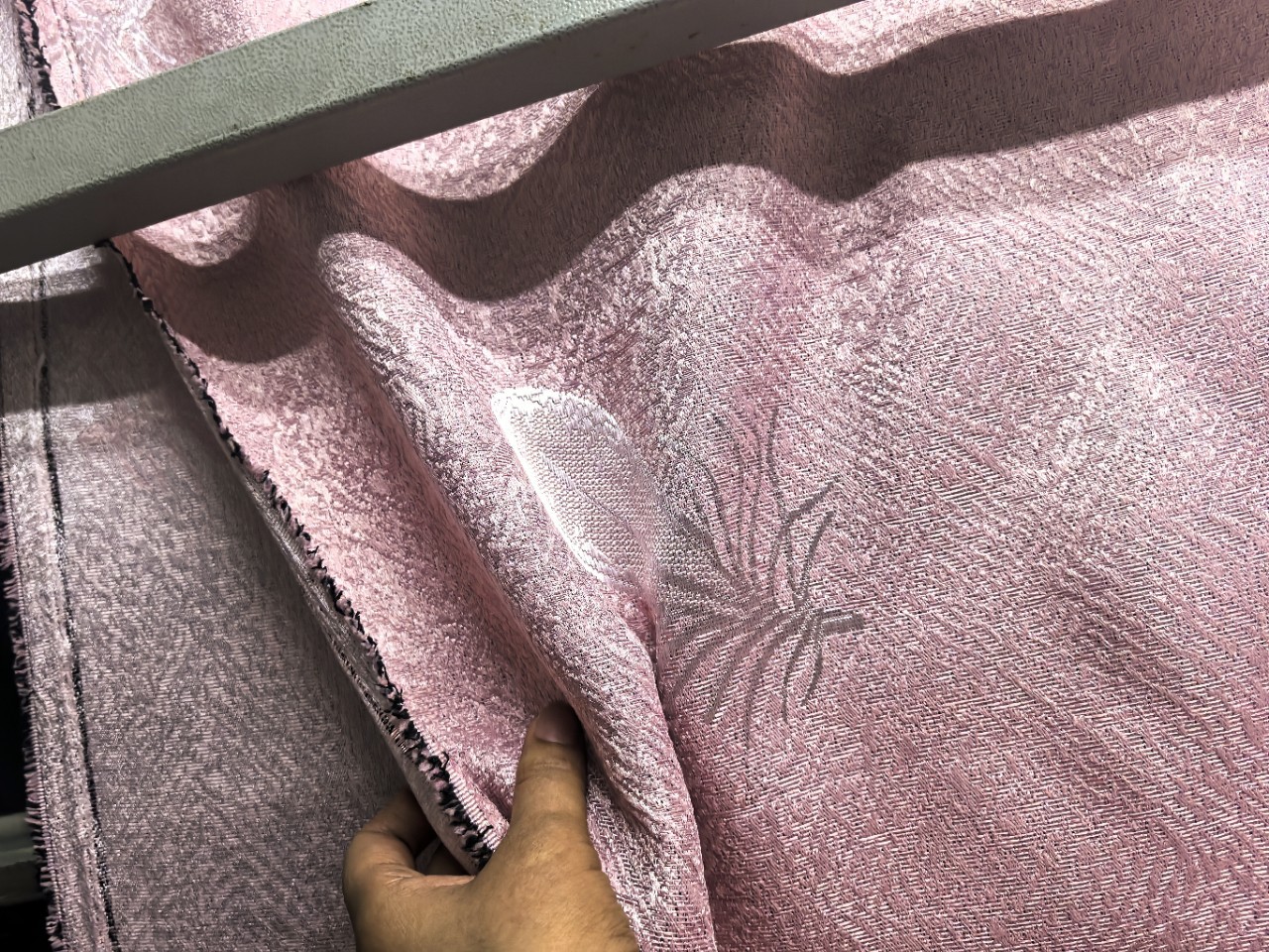 Custom-Made High-Rise Curtains 3.2m High Diamond Jacquard Blackout Fabric Special Clearance Inventory Curtain Fabric Wholesale