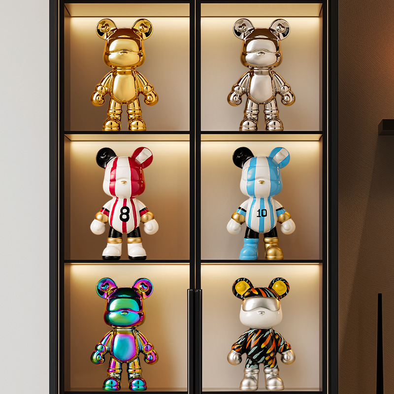 Витражные медвежьи украшения легкая роскошь высококачественные украшения для гостиной винного шкафа ТВ шкафа ведерного шкафа магазина одежды