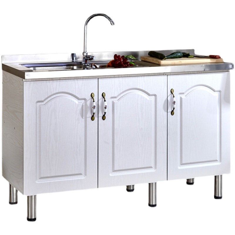 # N5 Simple Stainless Steel Cabinet Kitchen Cabinet Stove Cabinet Integrated Rental Kitchen Cabinet Home Storage Cabinet
