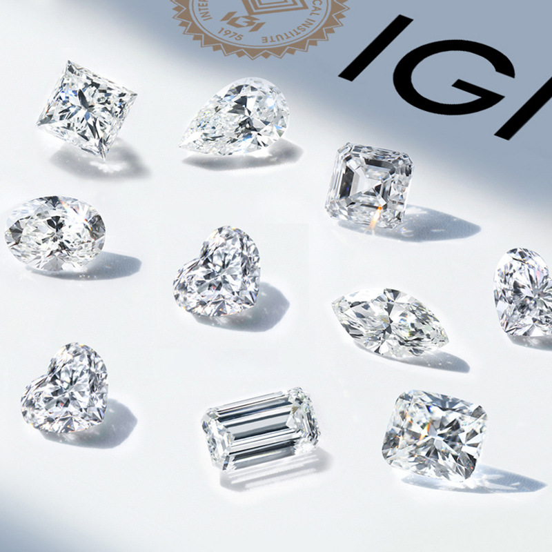 Custom 18K Cultured Diamond Platinum Ring Earrings Laboratory Henan Artificial Diamond Synthetic Diamond Jewelry Necklace