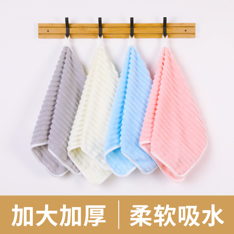 New candy strip thickened coral fleece towel bath towel skin-friendly than pure cotton absorbent wholesale chattering hot cross-border