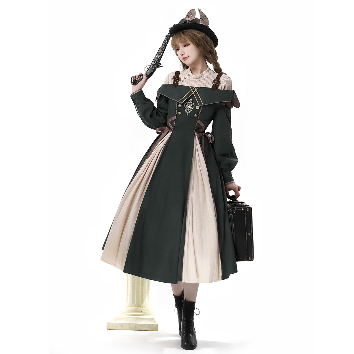 Bear Dou Sauce Original Tour Song Lolita Female Lolita Base Shirt dress Daily Cute suit 6968