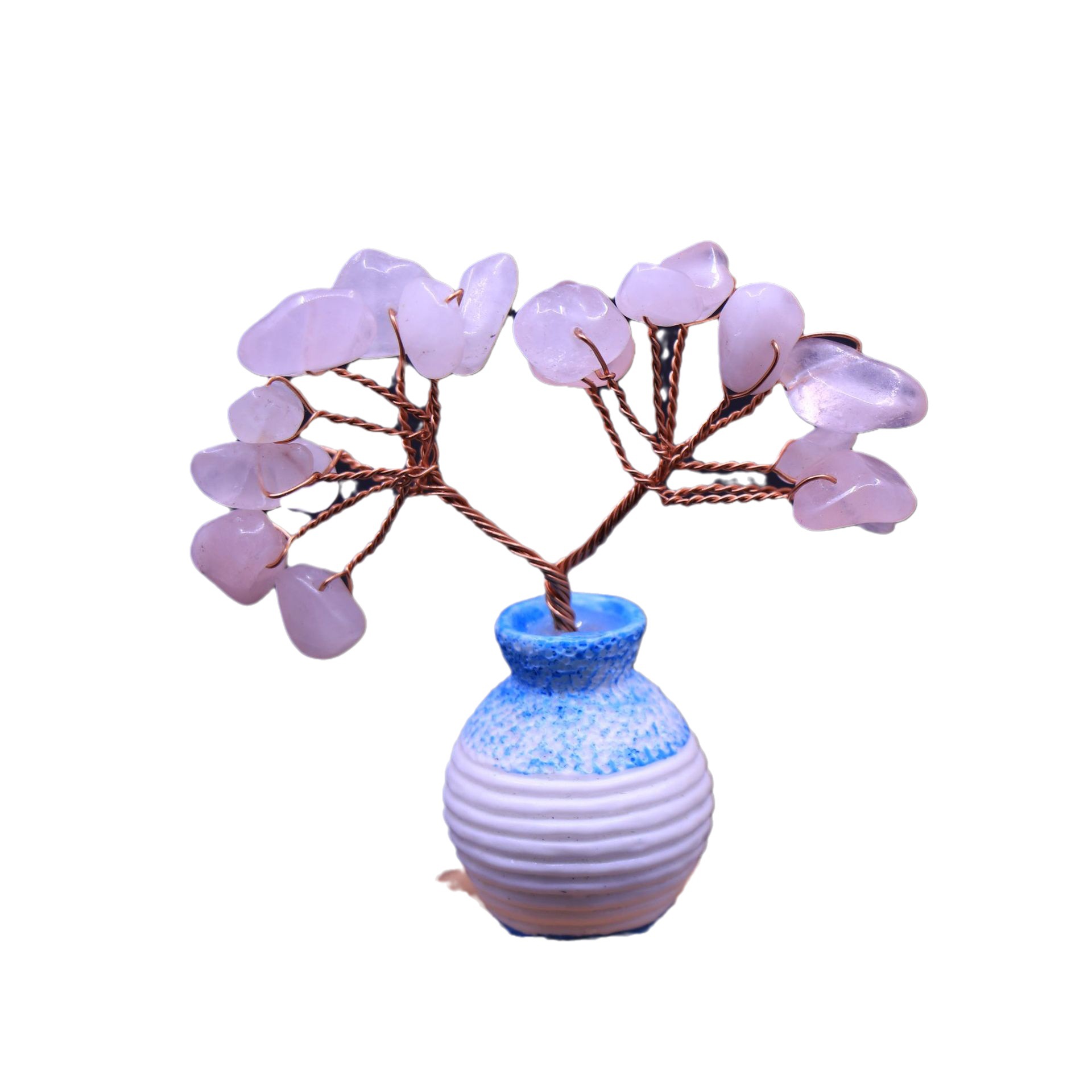 Mini small vase crystal tree cross-border desktop decoration handmade amethyst tree