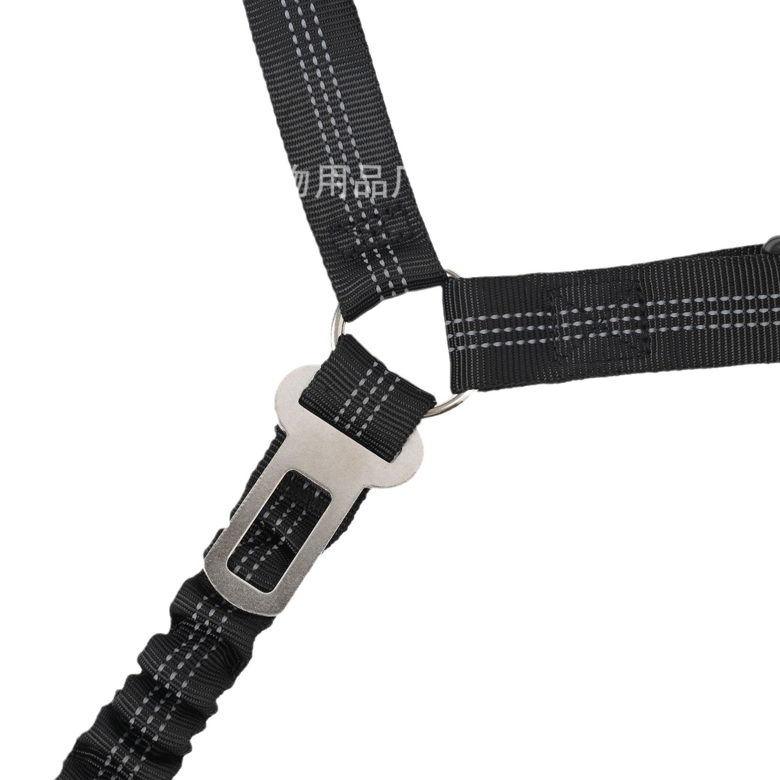 Explosion-proof car safety dog rope car seat belt double-sided reflective adjustable adjustable big dog fixing belt