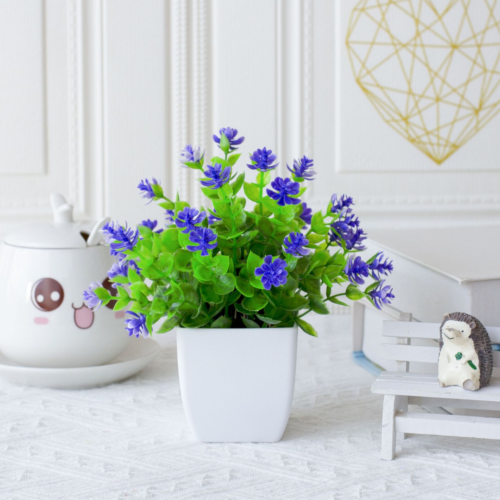 Eucalyptus Lotus Amazon Hot Artificial Potted Home Desktop Simulation Green Plant Plastic Small Bonsai Ornaments