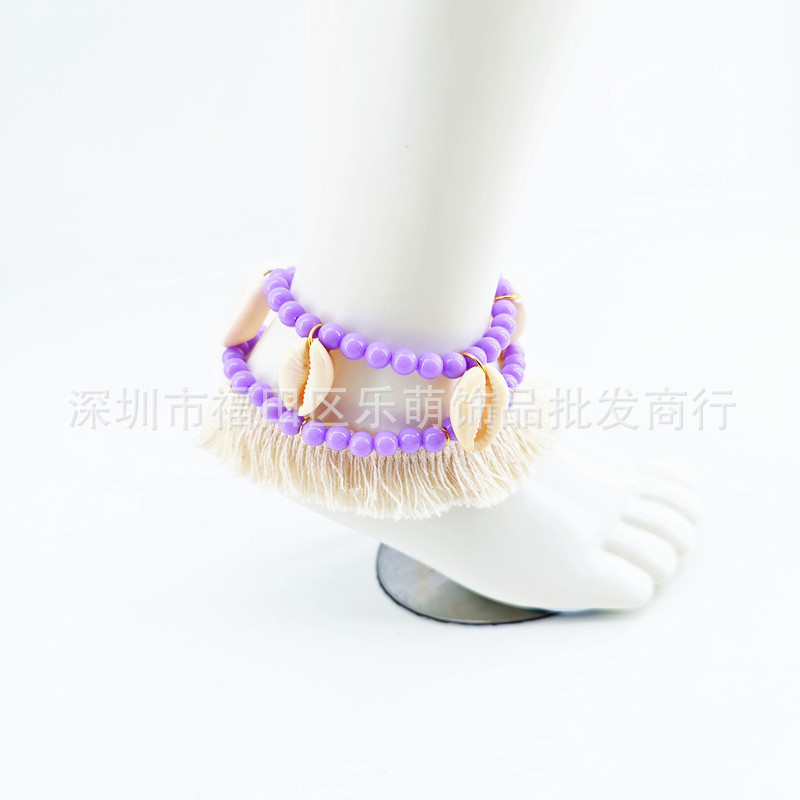 Ocean Wonder Moana Anklet Shell Chain Tassels Chain Little Girl Princess Jewelry Movie Peripheral Jewelry Children