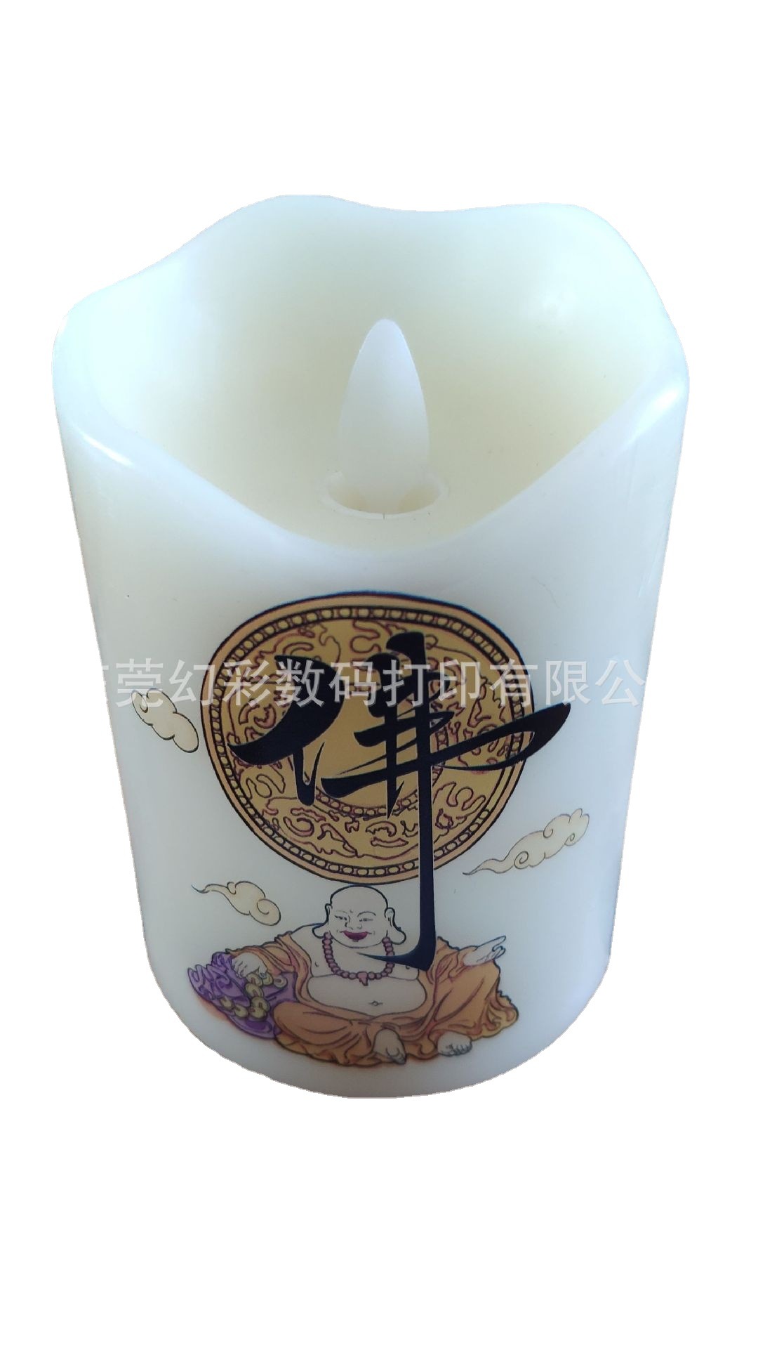 Uv Printing 3D Embossed Pattern Led Wax Cylinder Column Wax Full Version Digital Printing Logo Inkjet Processing