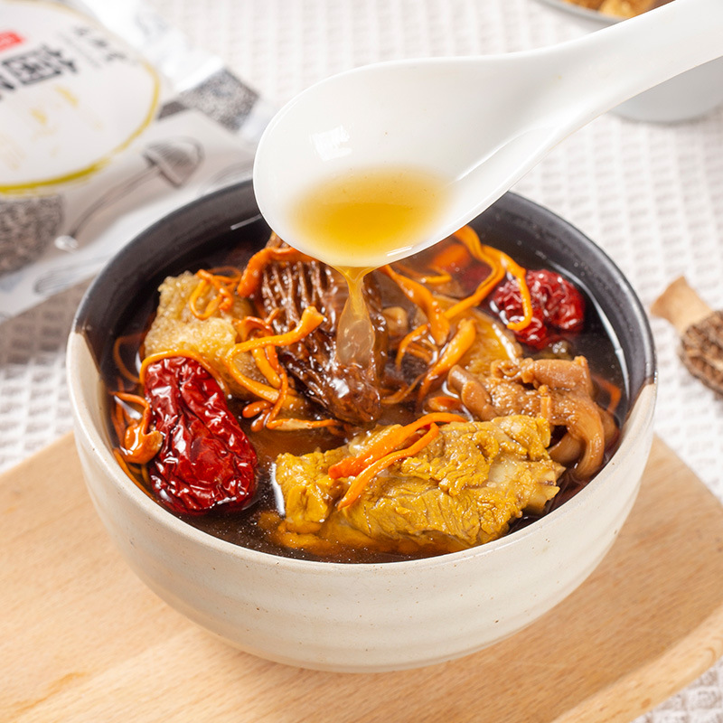 Colorful Mushroom Soup Bags Wholesale and Complete Qualifications Can Be Shipped Yunnan Mushroom Bags Bamboo Fungus Dry Goods Mushroom Soup Bags