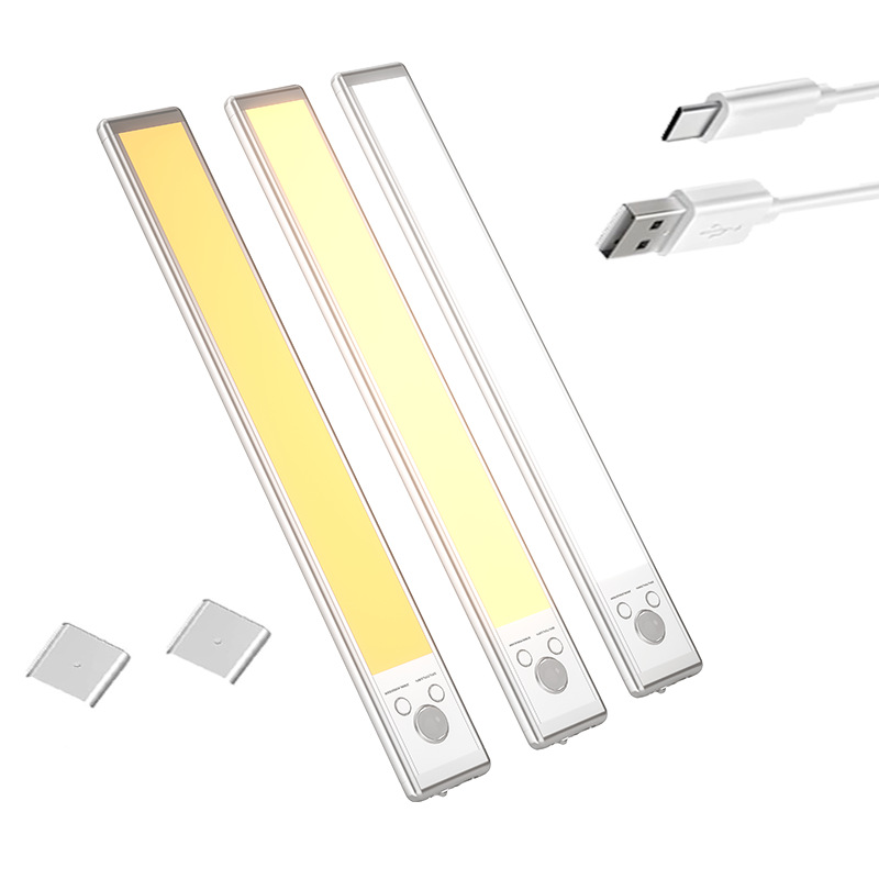 Cross-Border Smart Led Human Body Sensor Lamp Night Light Table Lamp Cabinet Lamp Bedroom Outdoor Charging Model 
 Lamp with Wall Lamp