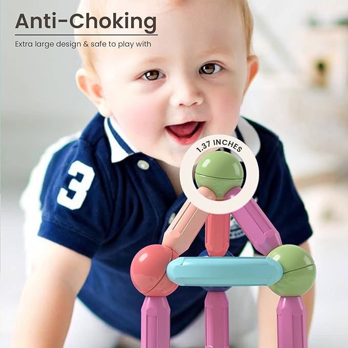 Cross-border magnetic stick wholesale children's early education educational toys changeable boys and girls assembled large particles magnetic building blocks