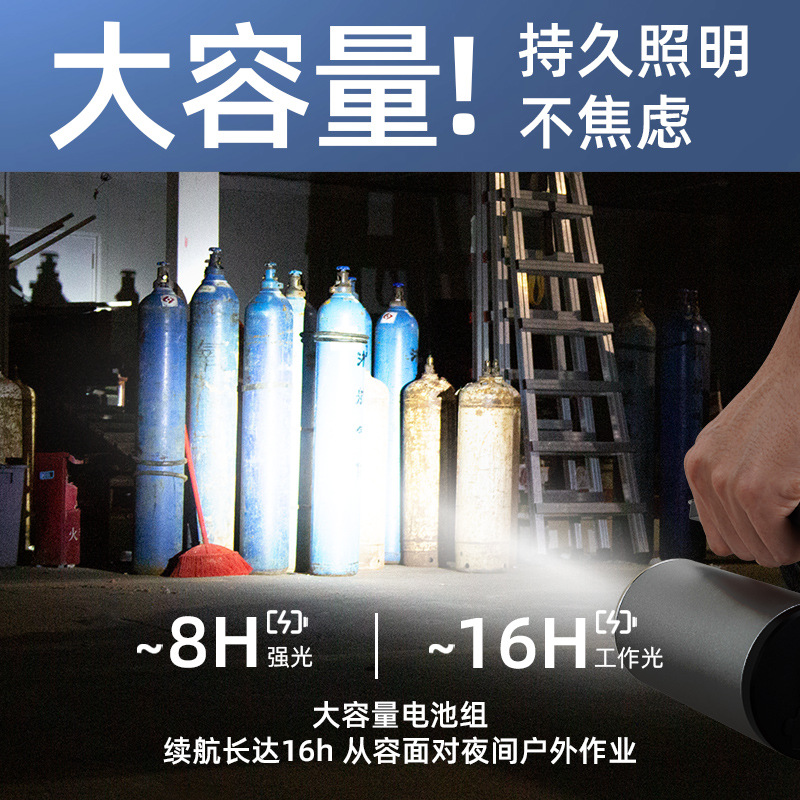 Shenhuo Explosion-Proof Strong Light Fire Tunnel Flashlight Waterproof Construction Site Satchel Searchlight Lighting D8 Satchel Light