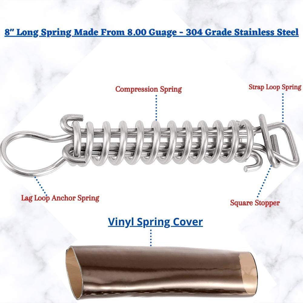 Amazon Hot Sale Swimming Pool Accessories Cover Cloth Stainless Steel Spring Pull Belt Plug D Ring Cover Winter Protection