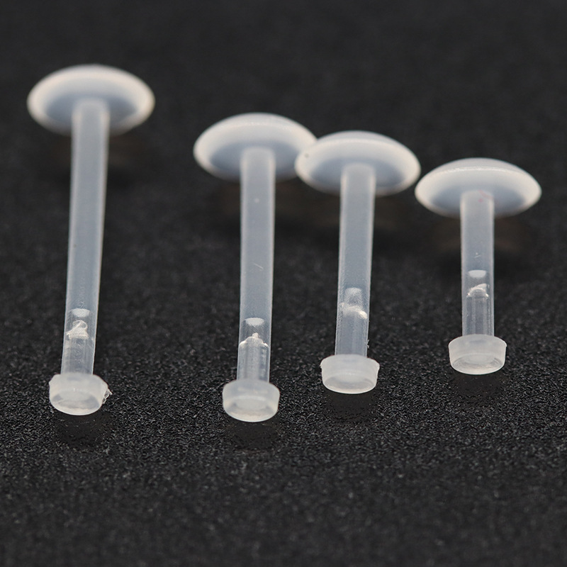 Прозрачные невидимые акриловые серьги для губ, прямой стержень, пирсинг, мягкий стержень, оптовая продажа, серьги для бровей
