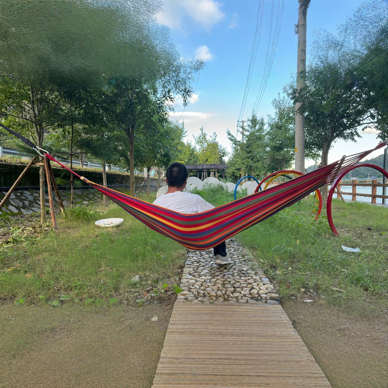 Hammock Outdoor Anti-Rollover Hanging Chair Single and Double Indoor Home Adult and Kidsren Sleeping Student Dormitory Dormitory Swing