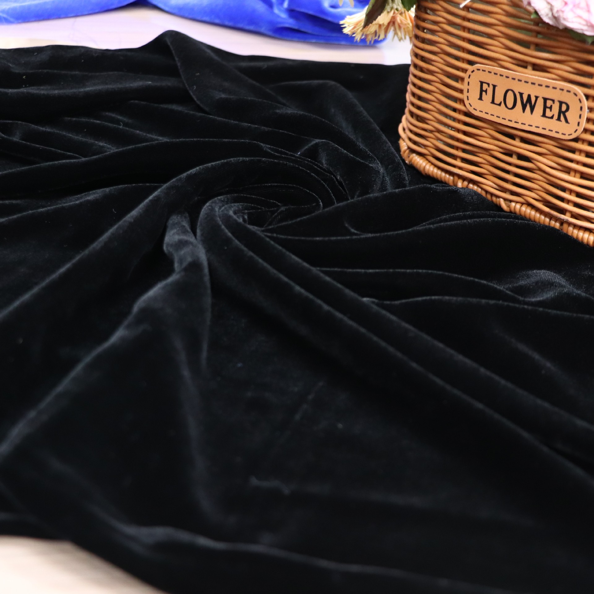 Imitation Velvet Silk Velvet Woven Brocade Dyed Fabric Nightgown Dress Cheongsam Fabric Gradient Double-Sided Brocade Velvet Fabric