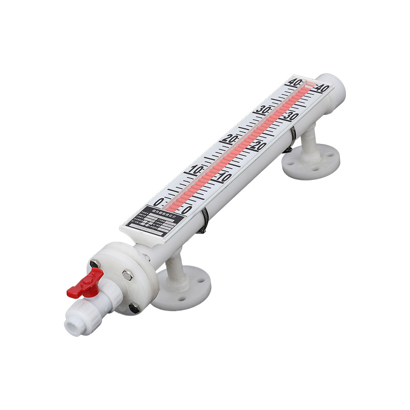 PP magnetic flap level gauge water tank level gauge 4-20mA with alarm switch magnetic flap level gauge
