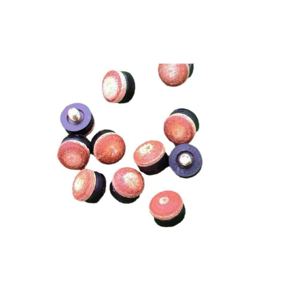 Factory Direct Supply Black 8 Billiard Billiard Cue Supplies Gun Head Accessories 13mm Screw Red Leather Head