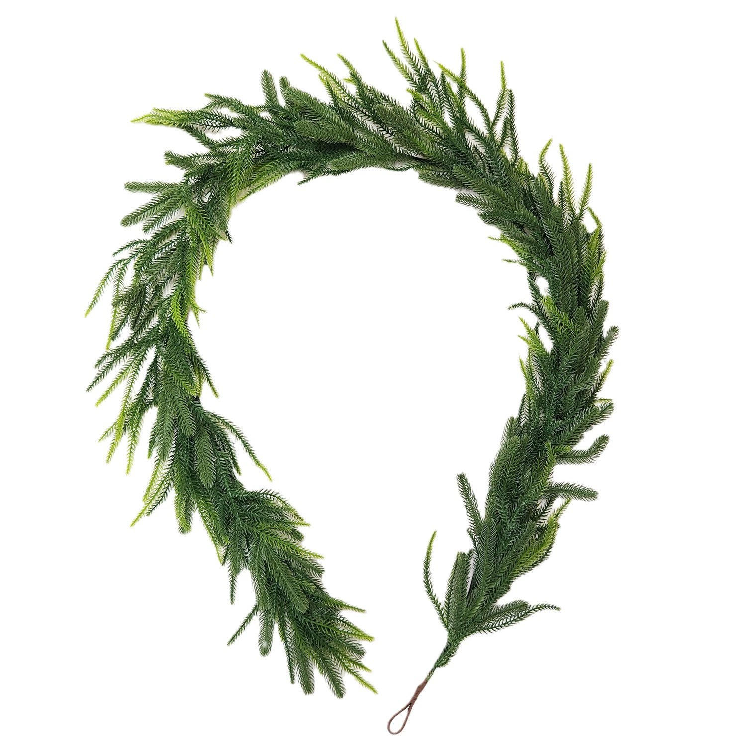 Source Factory Christmas Rattan Simulation Pine Needle Plant Decoration Original Norfox Holiday Decoration Door Hanging Cross-border