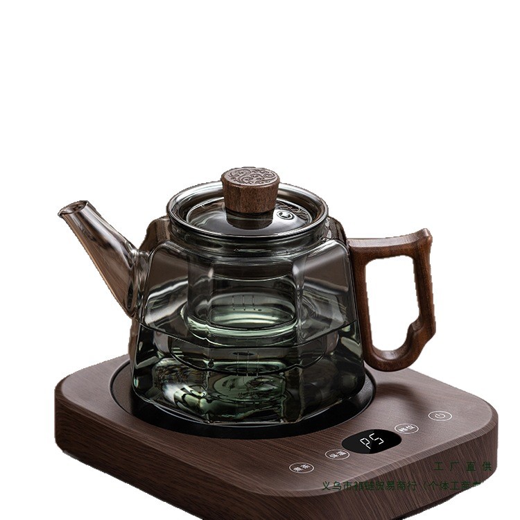 Thickened Wooden Handle Glass Teapot, High Temperature Resistant Electric Ceramic Stove, New Small Tea Boiler, Health Pot, Tea Boiler Set