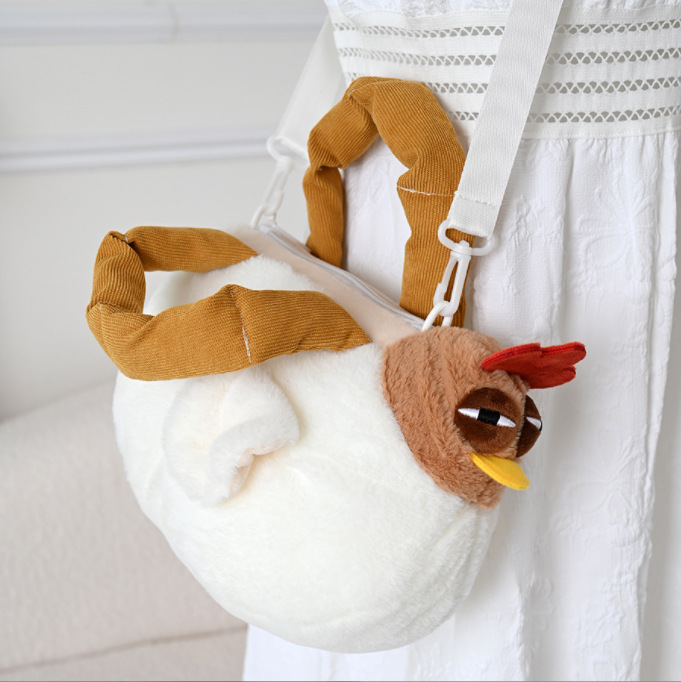 New Funny Cute Ugly Chicken Handbag Children's Shoulder Bag Creative Bag Stall Toy Manufacturer Wholesale