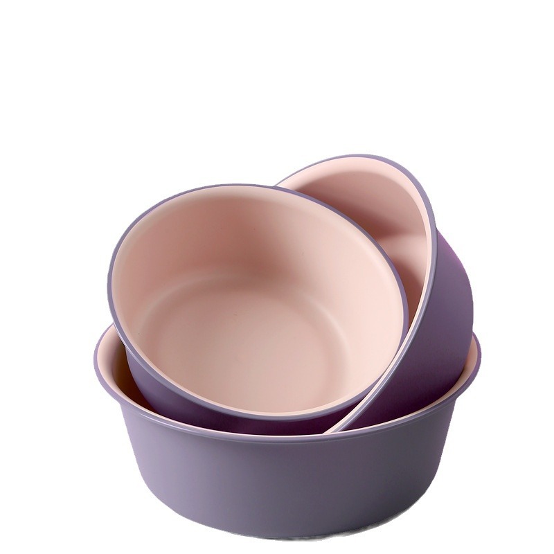 Washbasin plastic household large durable basin student dormitory baby contrast color small basin vegetable washing laundry foot basin