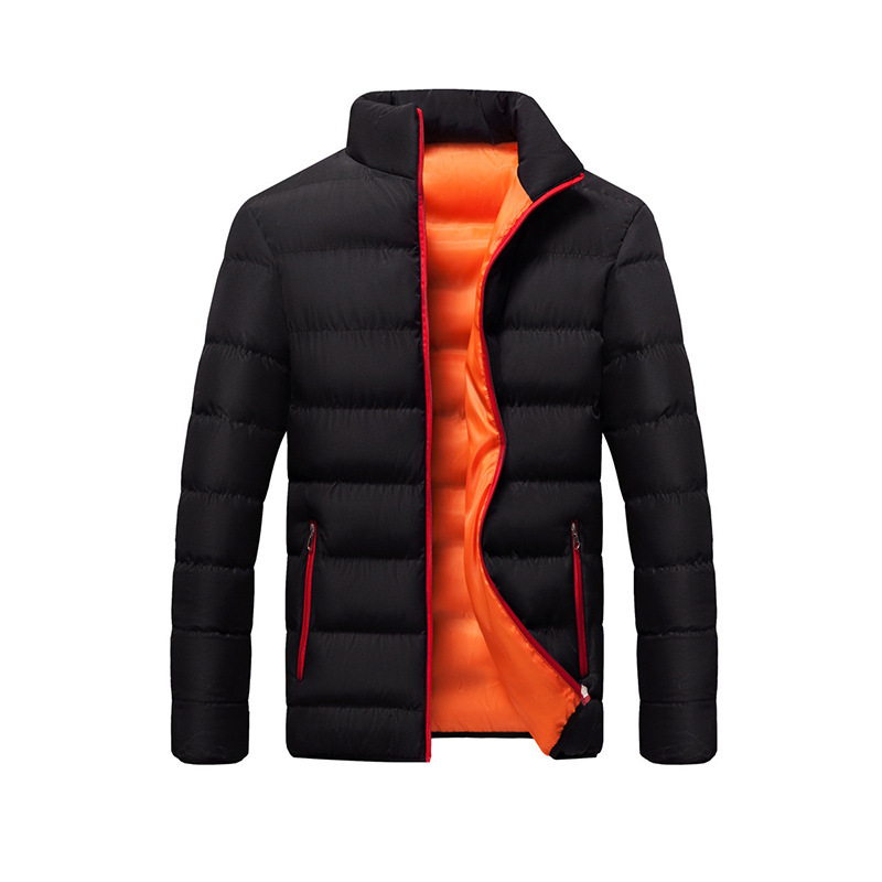AliExpress Amazon Winter Thickened Sports Cotton-padded Clothes Men's Vertical Collar Cardigan Outdoor Cotton-padded Jacket Casual Jacket Warm-keeping for Men