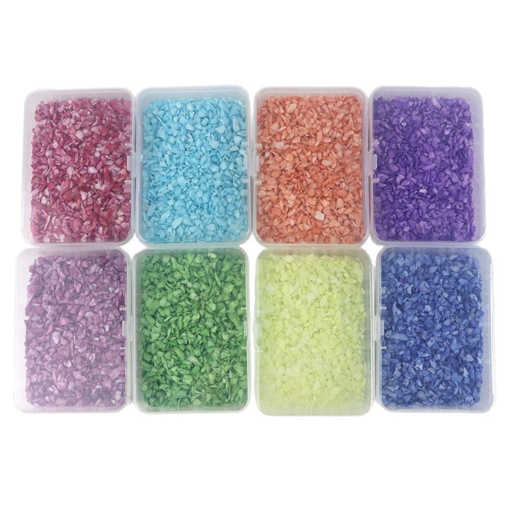 Painted Starry Glass Sand with Hot Melt Irregular Raw Stone Aromatherapy Materials, Wholesale for Handmade Creative Decoration